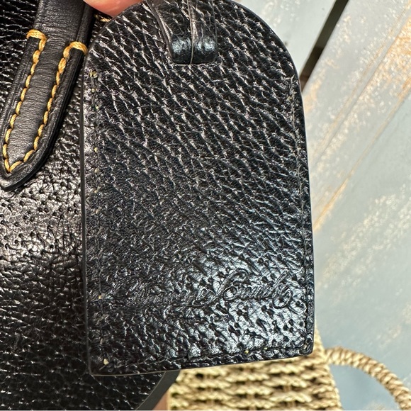 Dooney & Bourke Vintage Alto Leather Nylon Happy Crossbody Saddle Bag Black - Picture 7 of 16